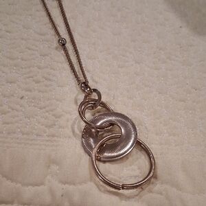 Chic Gold-Tone Interlocking Necklace